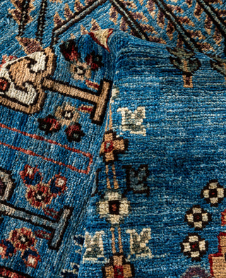 Serapi One of a kind Wool Light Blue Area Rug 6' 2" x 8' 9"