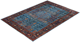 Serapi One of a kind Wool Light Blue Area Rug 6' 2" x 8' 9"