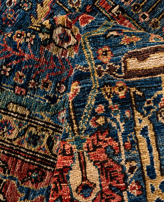 Serapi One of a kind Wool Light Blue Area Rug 6' 2" x 8' 11"