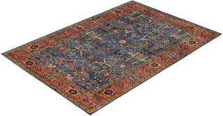 Serapi One of a kind Wool Light Blue Area Rug 6' 2" x 8' 11"