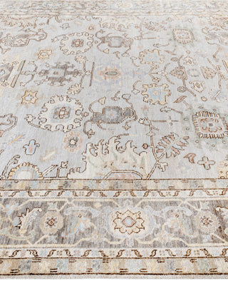 Oushak One of a kind Wool Light Gray Area Rug 9' 2" x 12' 3"