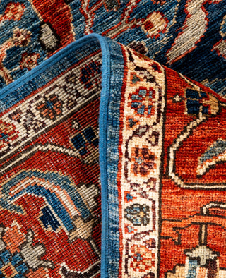 Serapi One of a kind Wool Light Blue Area Rug 6' 1" x 9' 0"