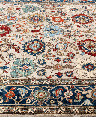 Serapi One of a kind Wool Ivory Area Rug 6' 0" x 9' 0"