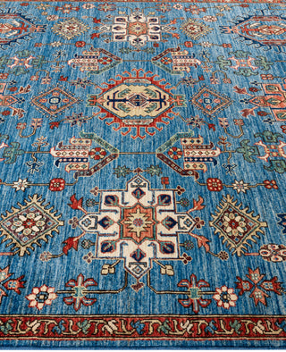 Serapi One of a kind Wool Light Blue Area Rug 6' 0" x 8' 11"