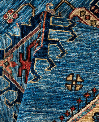 Serapi One of a kind Wool Light Blue Area Rug 6' 0" x 8' 11"