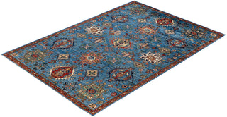 Serapi One of a kind Wool Light Blue Area Rug 6' 0" x 8' 11"