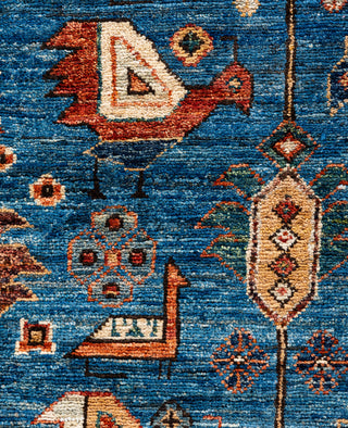Serapi One of a kind Wool Light Blue Area Rug 6' 2" x 8' 11"
