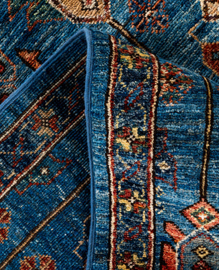 Serapi One of a kind Wool Light Blue Area Rug 6' 2" x 8' 11"
