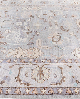 Oushak One of a kind Wool Gray Area Rug 9' 0" x 11' 7"
