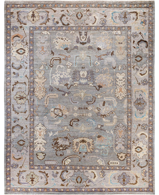 Oushak One of a kind Wool Gray Area Rug 9' 0" x 11' 7"