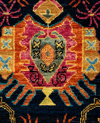 Serapi One of a kind Wool Blue Area Rug 4' 3" x 6' 2"