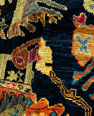Serapi One of a kind Wool Blue Area Rug 4' 3" x 6' 2"