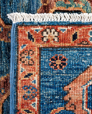 Serapi One of a kind Wool Light Blue Area Rug 3' 2" x 4' 11"