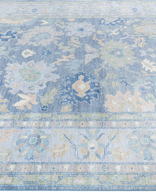 Oushak One of a kind Wool Light Blue Area Rug 9' 0" x 11' 9"