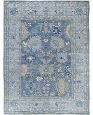 Oushak One of a kind Wool Light Blue Area Rug 9' 0" x 11' 9"