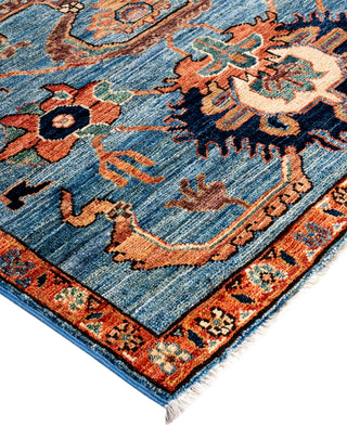 Serapi One of a kind Wool Light Blue Area Rug 3' 3" x 5' 0"