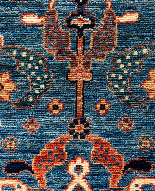 Serapi One of a kind Wool Light Blue Area Rug 3' 0" x 4' 11"