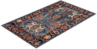 Serapi One of a kind Wool Light Blue Area Rug 3' 0" x 4' 11"