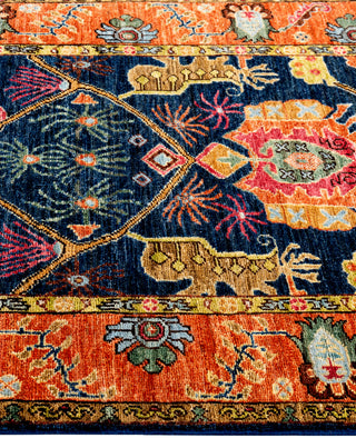 Serapi One of a kind Wool Blue Area Rug 3' 2" x 4' 11"