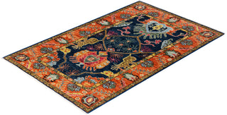 Serapi One of a kind Wool Blue Area Rug 3' 2" x 4' 11"