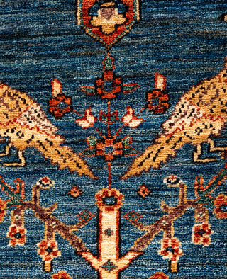 Serapi One of a kind Wool Light Blue Area Rug 3' 2" x 4' 10"