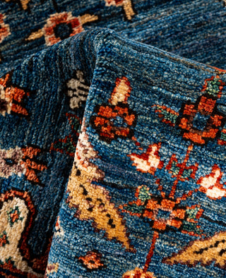 Serapi One of a kind Wool Light Blue Area Rug 3' 2" x 4' 10"