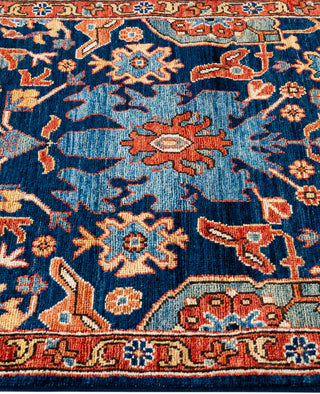 Serapi One of a kind Wool Blue Area Rug 2' 9" x 10' 2"