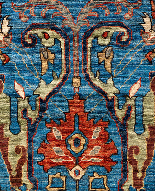 Serapi One of a kind Wool Light Blue Area Rug 2' 9" x 9' 7"