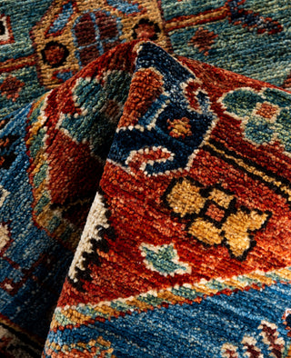 Serapi One of a kind Wool Light Blue Area Rug 2' 9" x 10' 0"