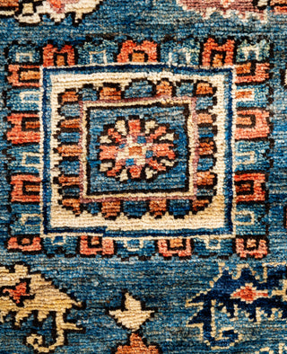 Serapi One of a kind Wool Light Blue Area Rug 2' 6" x 9' 5"