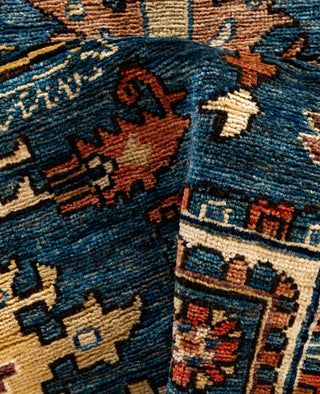 Serapi One of a kind Wool Light Blue Area Rug 2' 6" x 9' 5"