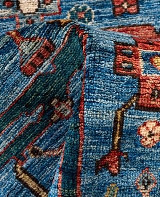 Serapi One of a kind Wool Light Blue Area Rug 2' 9" x 9' 7"