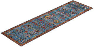 Serapi One of a kind Wool Light Blue Area Rug 2' 9" x 9' 7"