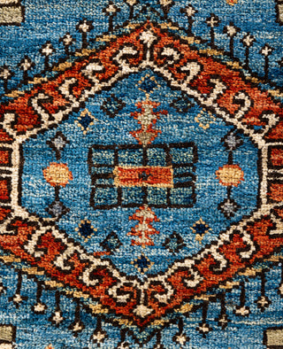 Serapi One of a kind Wool Light Blue Area Rug 2' 8" x 8' 8"