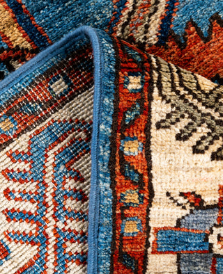 Serapi One of a kind Wool Light Blue Area Rug 2' 8" x 8' 8"