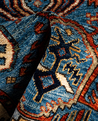 Serapi One of a kind Wool Light Blue Area Rug 2' 8" x 8' 8"