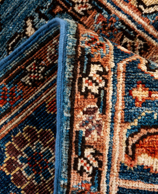 Serapi One of a kind Wool Light Blue Area Rug 2' 7" x 9' 6"