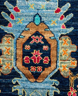 Serapi One of a kind Wool Blue Area Rug 2' 8" x 9' 9"