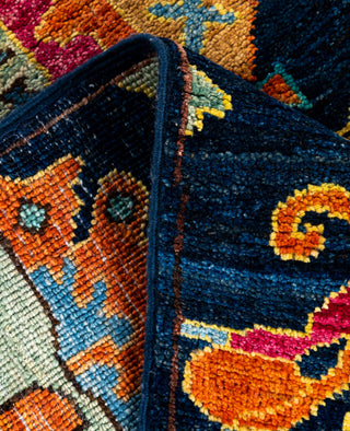 Serapi One of a kind Wool Blue Area Rug 2' 8" x 9' 9"