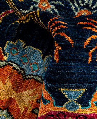 Serapi One of a kind Wool Blue Area Rug 2' 8" x 9' 9"