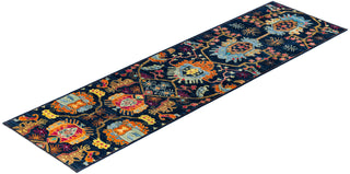 Serapi One of a kind Wool Blue Area Rug 2' 8" x 9' 9"