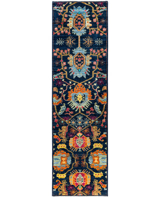 Serapi One of a kind Wool Blue Area Rug 2' 8" x 9' 9"
