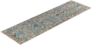 Serapi One of a kind Wool Light Blue Area Rug 2' 8" x 9' 5"