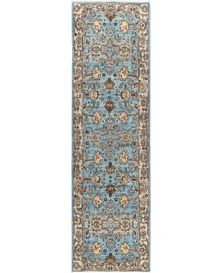 Serapi One of a kind Wool Light Blue Area Rug 2' 8" x 9' 5"