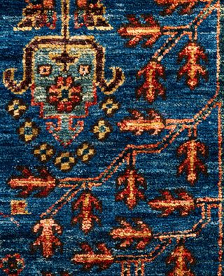 Serapi One of a kind Wool Blue Area Rug 2' 9" x 9' 10"