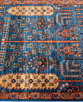 Serapi One of a kind Wool Blue Area Rug 2' 9" x 9' 10"