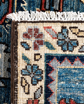 Serapi One of a kind Wool Light Blue Area Rug 2' 7" x 9' 7"