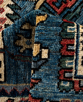 Serapi One of a kind Wool Light Blue Area Rug 2' 7" x 9' 7"