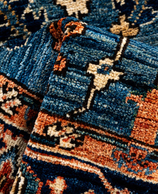Serapi One of a kind Wool Light Blue Area Rug 2' 8" x 9' 10"