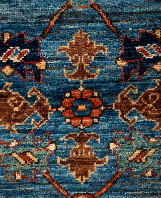 Serapi One of a kind Wool Light Blue Area Rug 2' 8" x 9' 11"